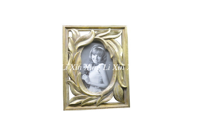 Beautiful Hand Painted Resin Photo Frame Hollowed Flower Petals Vintage Style